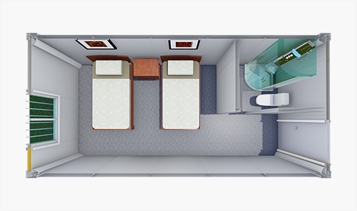 Dormitory with separate bathroom