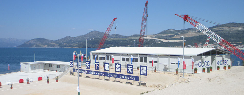 China Road and Bridge Croatia Peljesac Bridge project construction camp