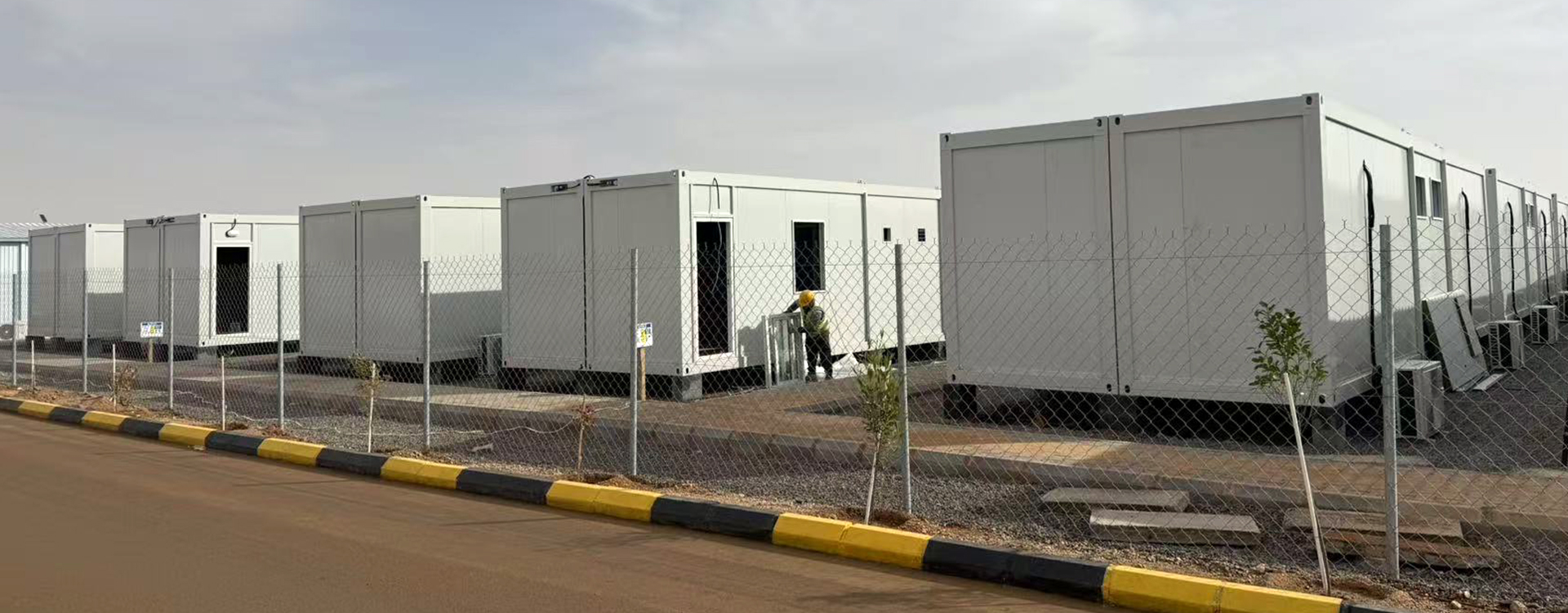Indian Larsen & Toubro Solar Photovoltaic Site Office and Worker Accommodation Camp Project